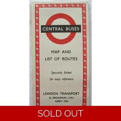 London Central Buses Map And List Of Routes 1965